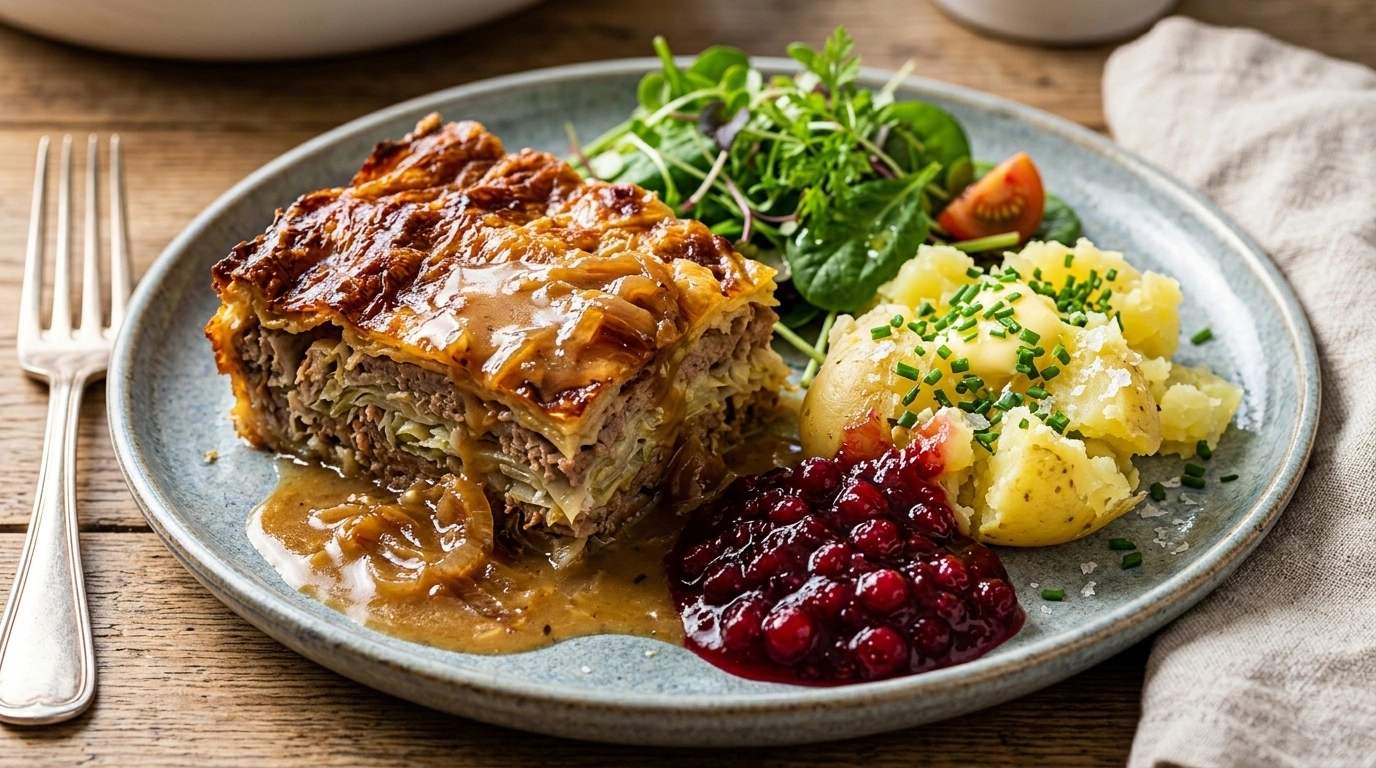 Vegetarisk kålpudding med sojafärs – Svensk klassiker helt utan kött - traditionellt Svensk Middag recept, perfekt till vardagsmiddag